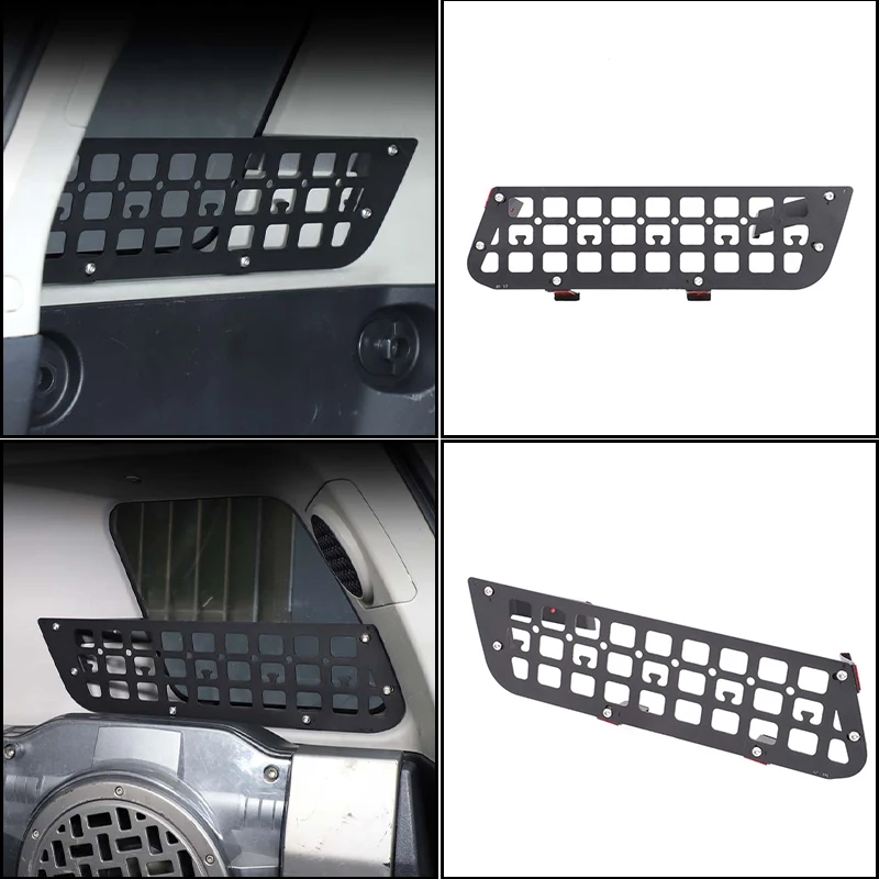 

For Toyota FJ Cruiser 2007-2021 Aluminum alloy Car Trunk Side Window Storage Fence Storage Shelf Organizer Rack accessories