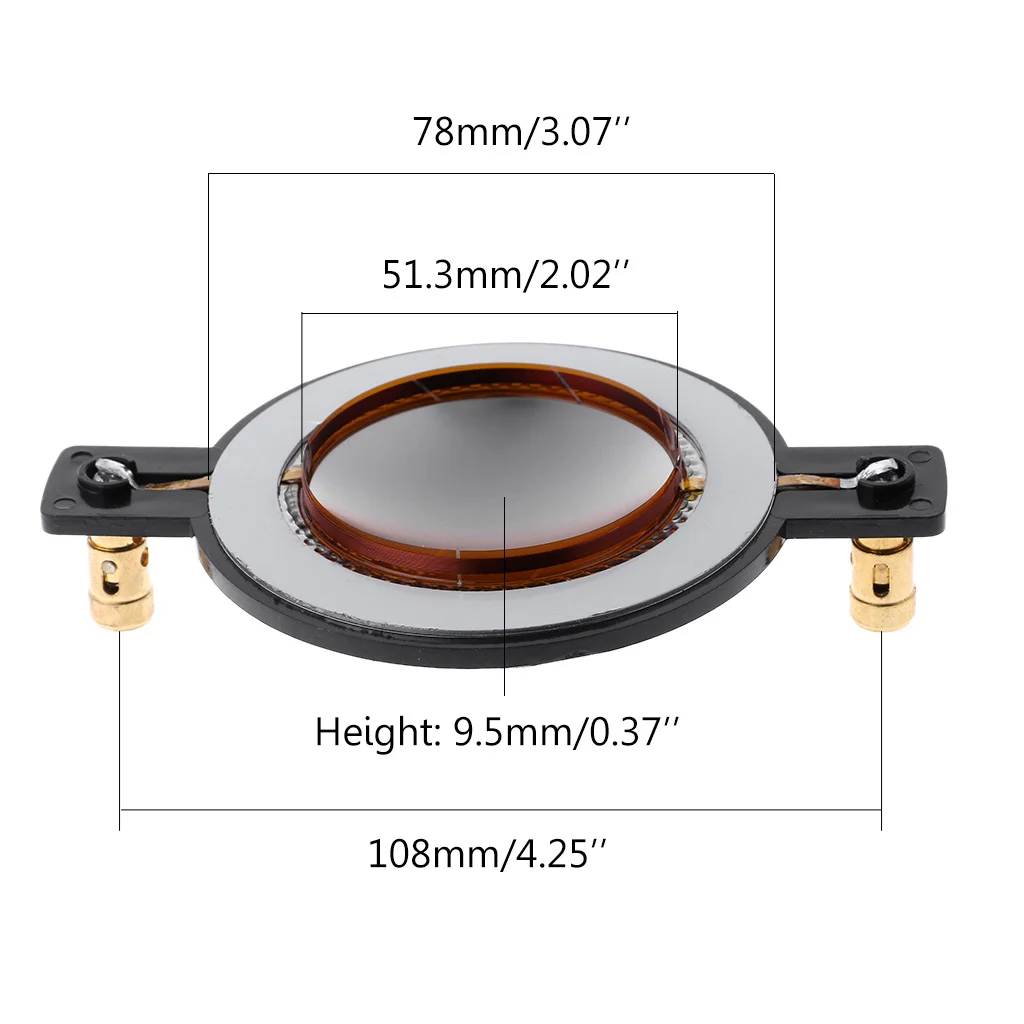 Speaker Titanium Film 34.5 44.5 51.5 72 74 Core Tweeter Voice Coil Membrane Titanium Film Treble Speaker Repair DIY Parts