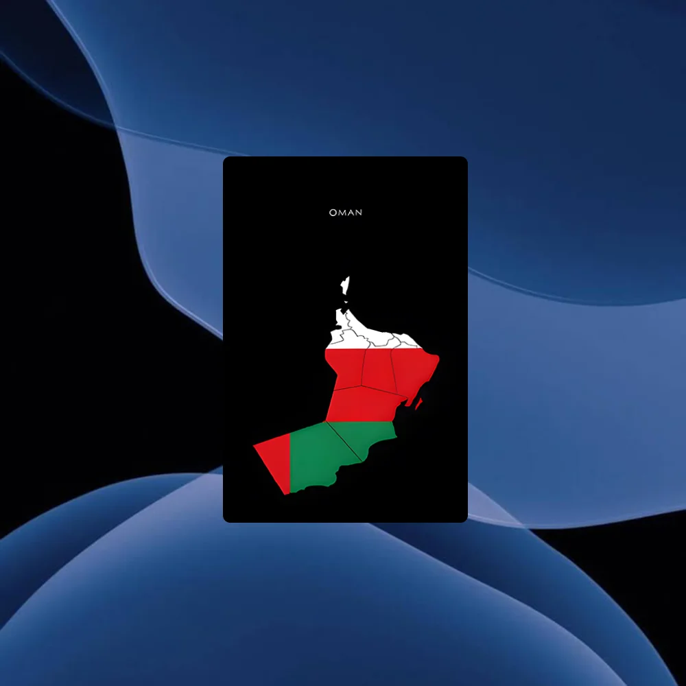 عمان جواز السفر العلم ملصقات الكرتون بطاقة الائتمان فيزا الخصم البنك بطاقة الشحن حافلة مترو ملصق مضاد للمياه صائق الديكور