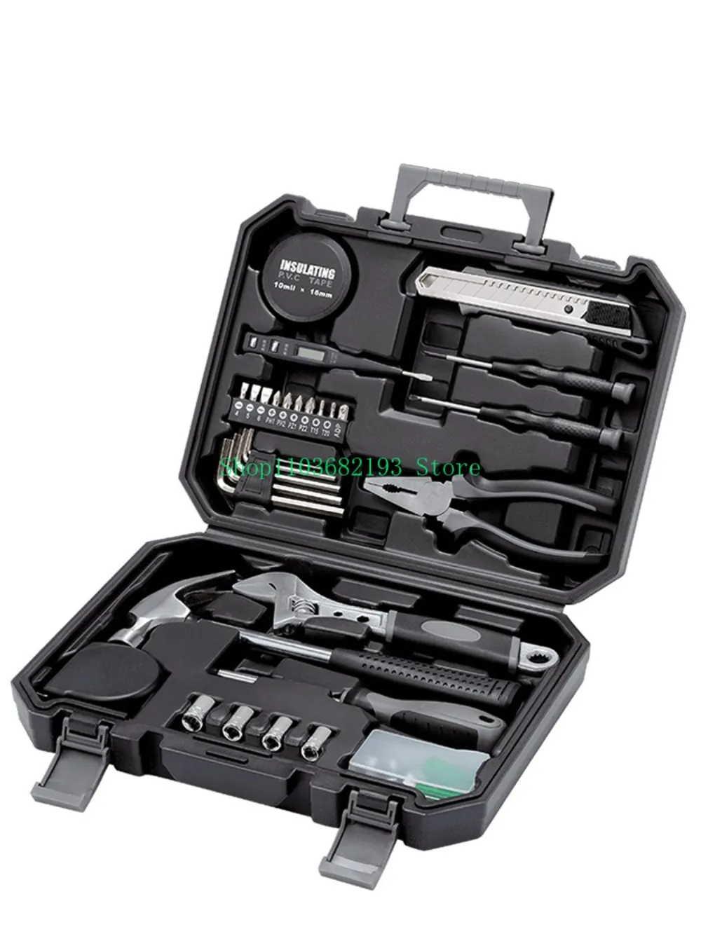 Household daily toolbox set, multifunctional maintenance screwdriver combination, suitcase set