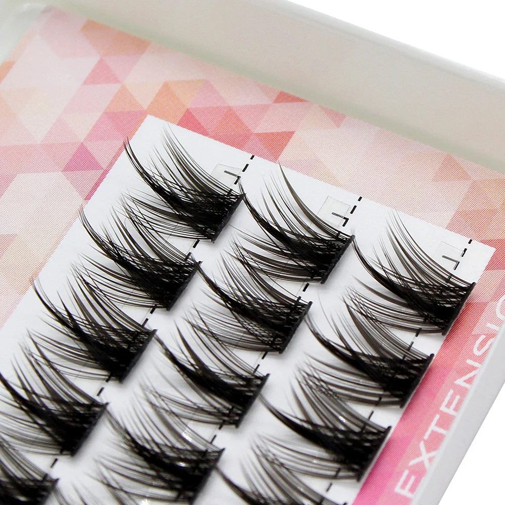 新スタイル 36 個 DIY セグメントまつげクラスターエクステンションナチュラル 3D ボリューム偽ミンクシルクまつげ個別のメイクアップツール繊毛