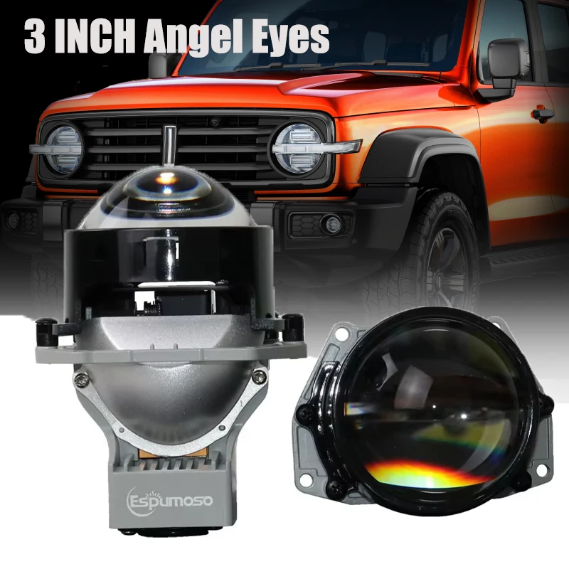 

Автомобильный светодиодный светильник с двумя линзами и светодиодными лампами Противотуманный авто светодиодный проектор Налобный фонарь с объективом проектора для Hella 3R G5 6000k