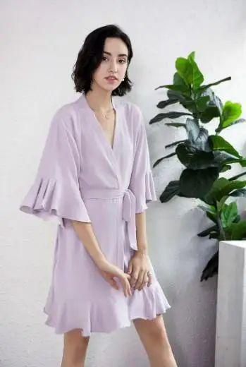 Sage Ruffle Robe Set Of Bridesmaid Robes Bridal Party Kimono Gown Bridesmaid Proposal Gift Wedding Clothes Solid Color Gown Robe