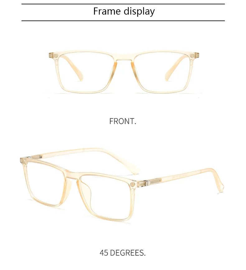 Transparente Damen-Sonnenbrille mit quadratischem Rahmen, 6-in-1-Brille mit magnetischem Clip, polarisierte Nachtsichtbrille für Herren – Detail 21