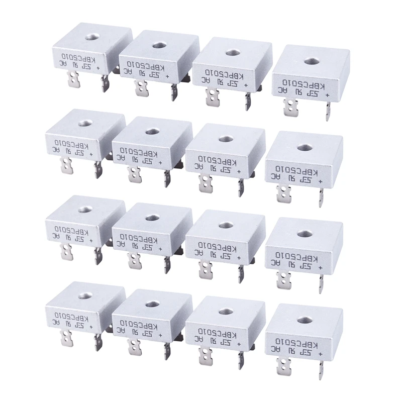 

Hot TTKK 16X 50A 1000V Metal Case Single Phases Diode Bridge Rectifier KBPC5010