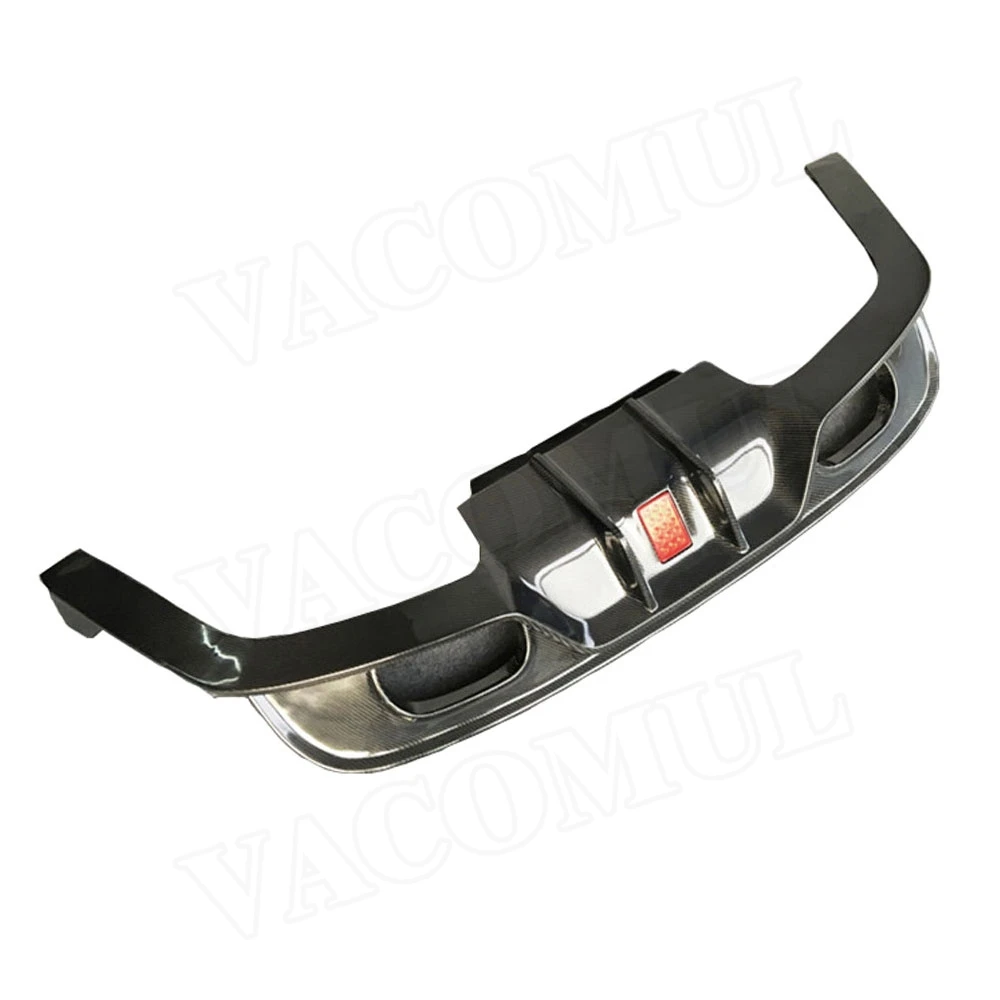 VACOMUL ألياف الكربون شفة خلفية سبويلر الناشر يناسب جاكوار XE 2015 2016 2017 2018 مع مصباح ليد الوفير