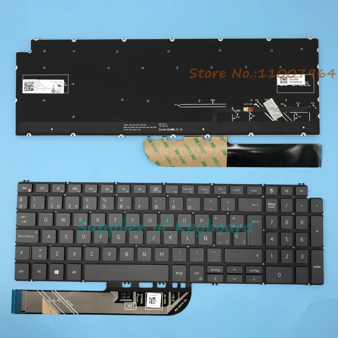 

НОВАЯ латинская испанская/английская клавиатура для DELL Inspiron 5594 7590 7591 2 в 1 7791 5584 5590 5598 5593 P90F с подсветкой AS Photo