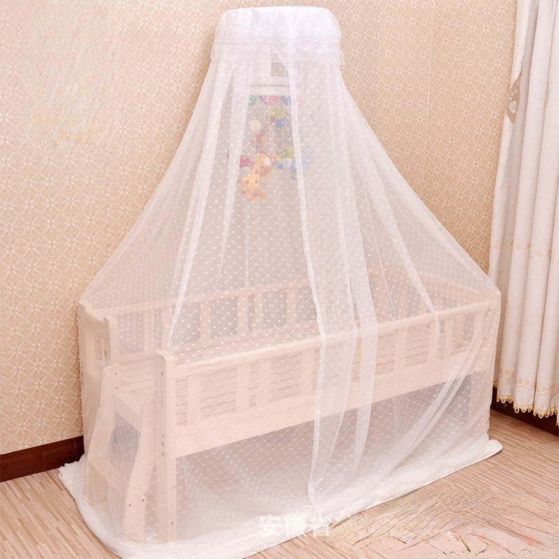 Baby Crib Mosquito Net Baby Cradle Bed Jacquard Support Mosquito Net Cover Base Support Increased Density Mosquito Net Gauze