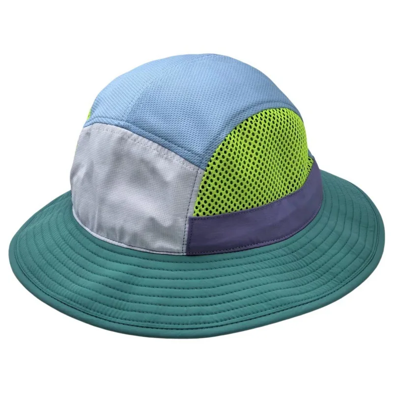 Custom Print Logo Contrasting Mesh Bucket Hat Men and Women Summer Outdoor Quick-drying Breathable Sunshade Camping Fishing Cap