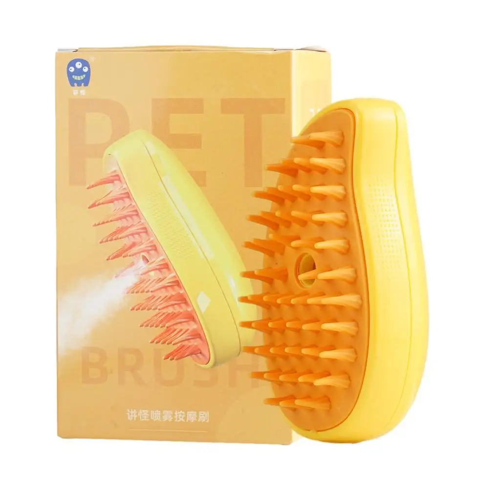 

Cat Steam Brush Electric Spray Water Spray Kitten Pet Comb Soft Silicone Depilation Cats Bath Hair Brush Grooming Supplies