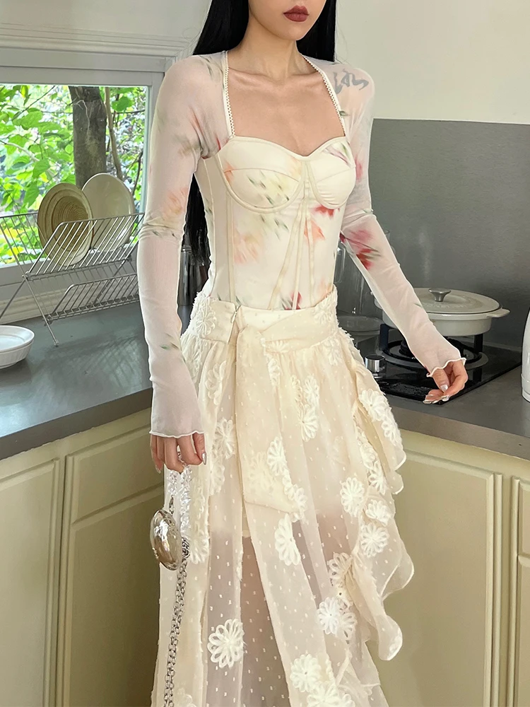 

YanaRita оригинальный нечеткий adient принт, облегающий эластичный комбинезон, длинный комбинезон с квадратным воротником, длина, смесь полиэстера и спандекса