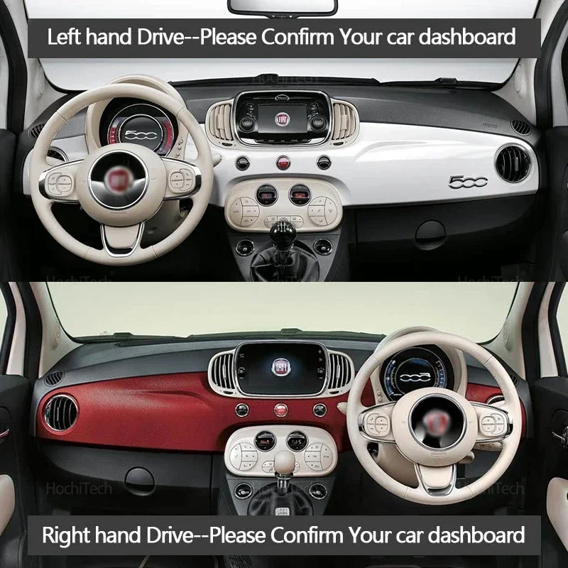 For Fiat 500 500c 500e 2007-2024 Dashboard Cover Dash Board Mat Carpet Pad Shade Cape Blanket Car Accessorie 2020 2021 2022 2023