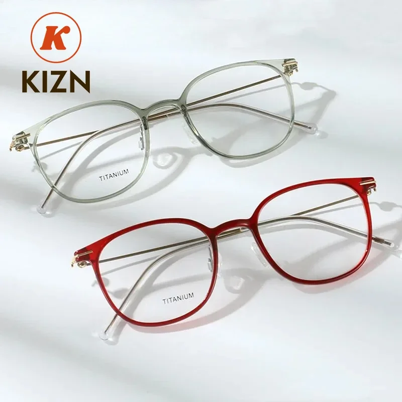 KIZN Woman Ultem Flexible Durable Light Myopia Recipe Lenses Transition Multifocal Prescription Glasses Progressive Eyeglasses