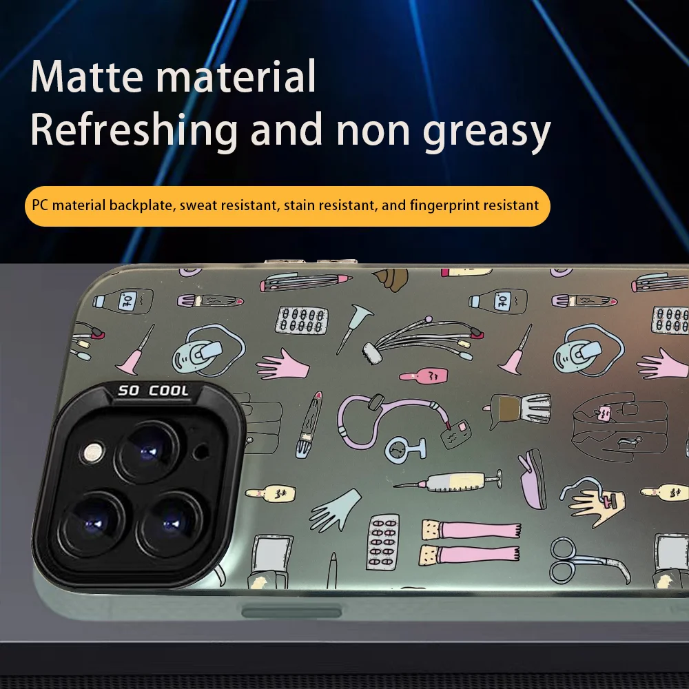 Etui na telefon Nurse Medical Medicine Health Heart do iPhone'a 16 Pro Max 15 14 13 12 XS Plus 11 Fashion Matte Aurora Laser Gradient