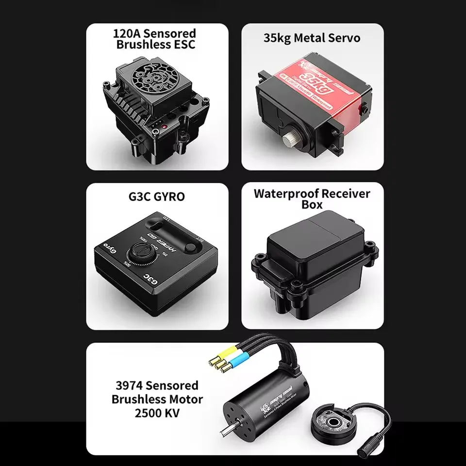 

Бесщеточная радиоуправляемая машина-внедорожник 1:7, 90 км/ч, высокоскоростная, для дрифта и гонок, для взрослых, с независимым ESC 120А