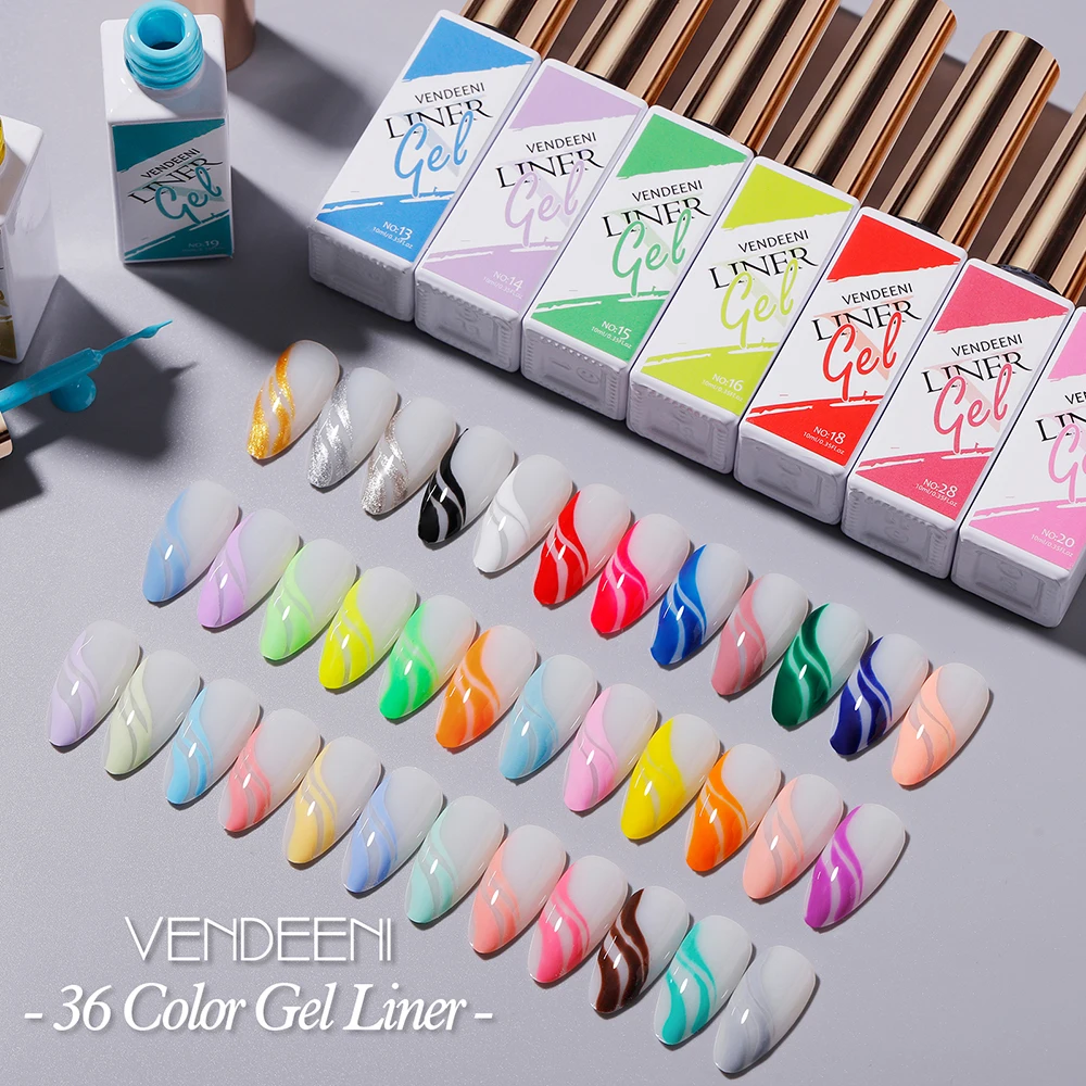 

Vendeeni 36 Colors/set Spider Silk Gel Nail Polish UV LED Pull Line Gel Graffiti Painting Stripe French Varnish TPO/HEMA FREE