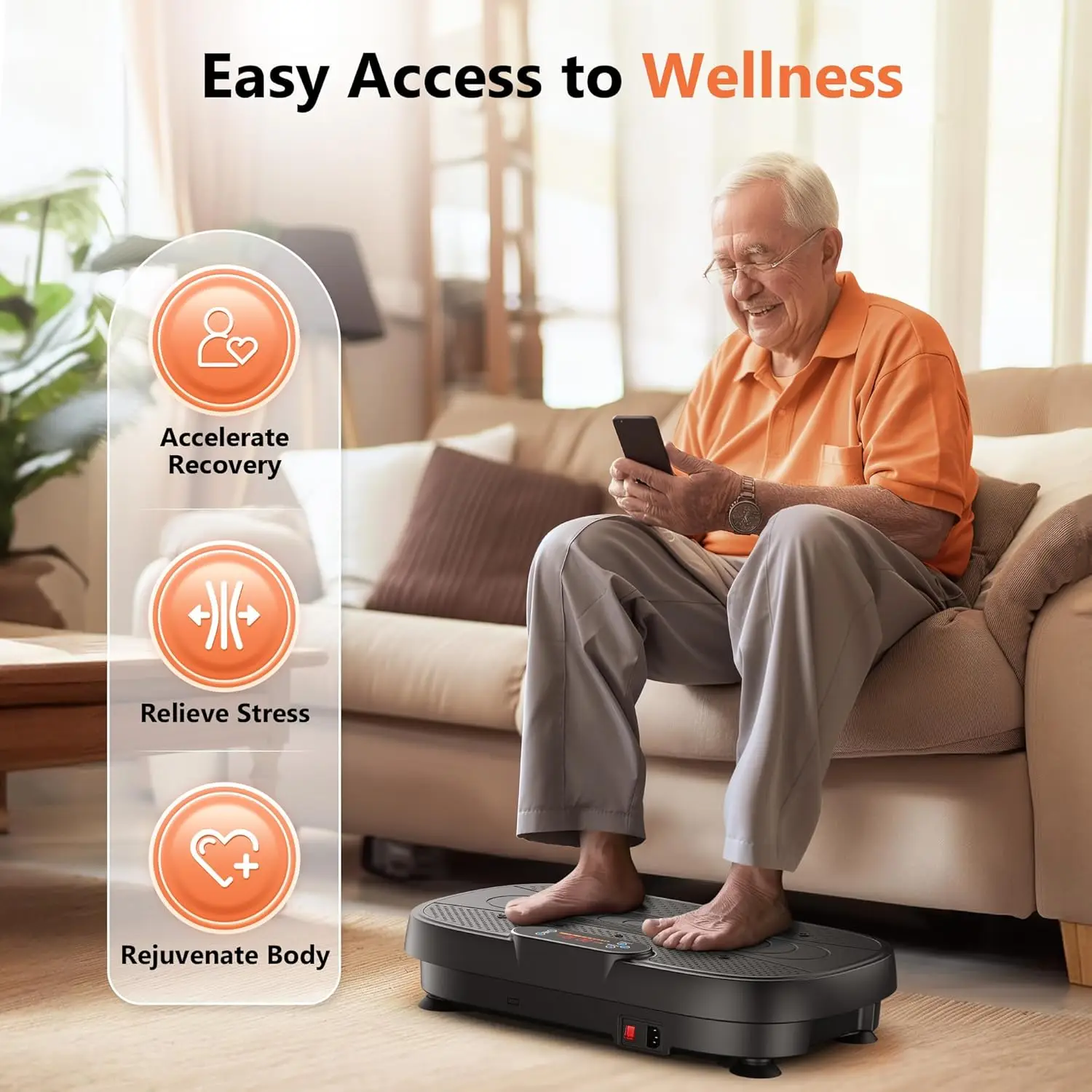 Portable Ultrathin ABS Exercise Machine Vertical Body Slimmer Vibration Plate LCD Display Fitness Massage Tool Home Use