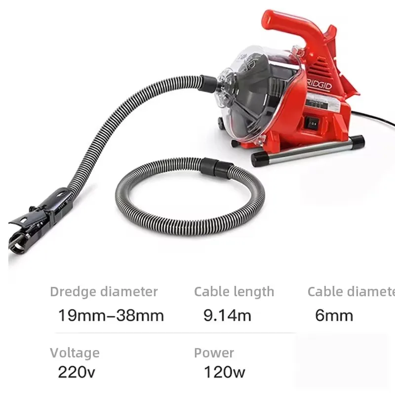 R7 220V toilette drague égout ménage électrique tuyau faisant la Machine sol Drain bloqueé outil de nettoyage
