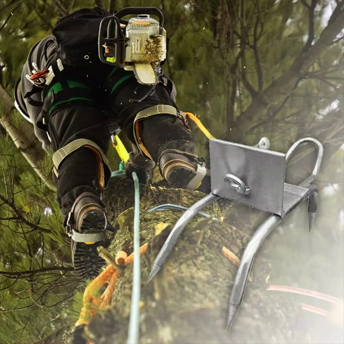 

Outdoor Tree Climbing Tool Climbing Spikes for Tree Steel Climbing Simple Picking Observation Fruit Use