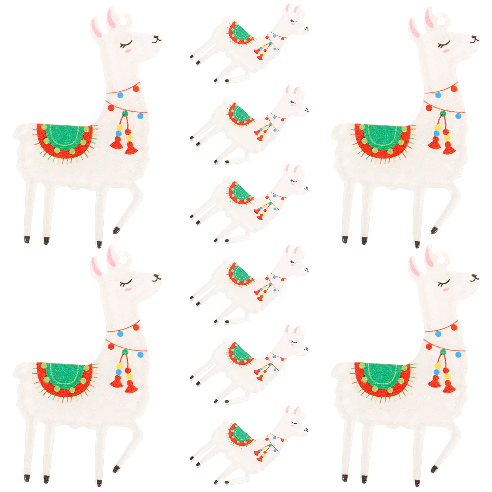 

10Pcs Acrylic Alpaca Charms DIY Jewelry Making Novelty Ornaments Hanging Pendants for Crafts Acrylic Alpaca Charms