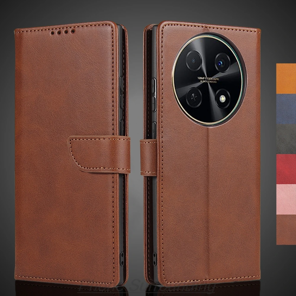 

Кожаный чехол-бумажник с откидной крышкой для Huawei Nova 12i Nova12i, сумки для телефонов из искусственной кожи, защитная кобура Capa Fundas Coque