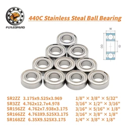 2/10P SR166ZZ 3/16 x 3/8 x 1/8 inch Stainless Steel Fishing Reel Bearing SR168ZZ 1/4