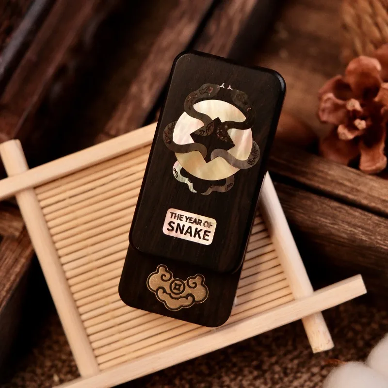 (先行販売) Lele EDC Fafa スネークサンダルウッド機械式磁気金属指先プッシュカード減圧デスクトップおもちゃギフト