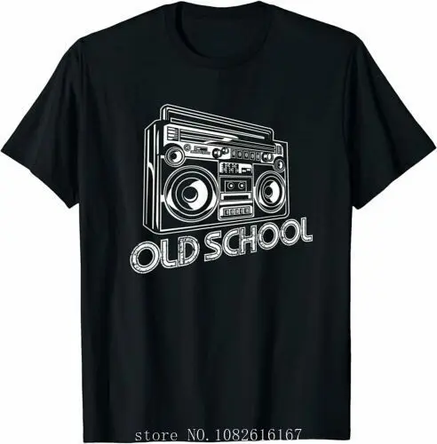 NEW LIMITED Old School Boombox - 80s Rap T-Shirt wholesale cheap graphic t shirts 2024 streetwear t-shirts