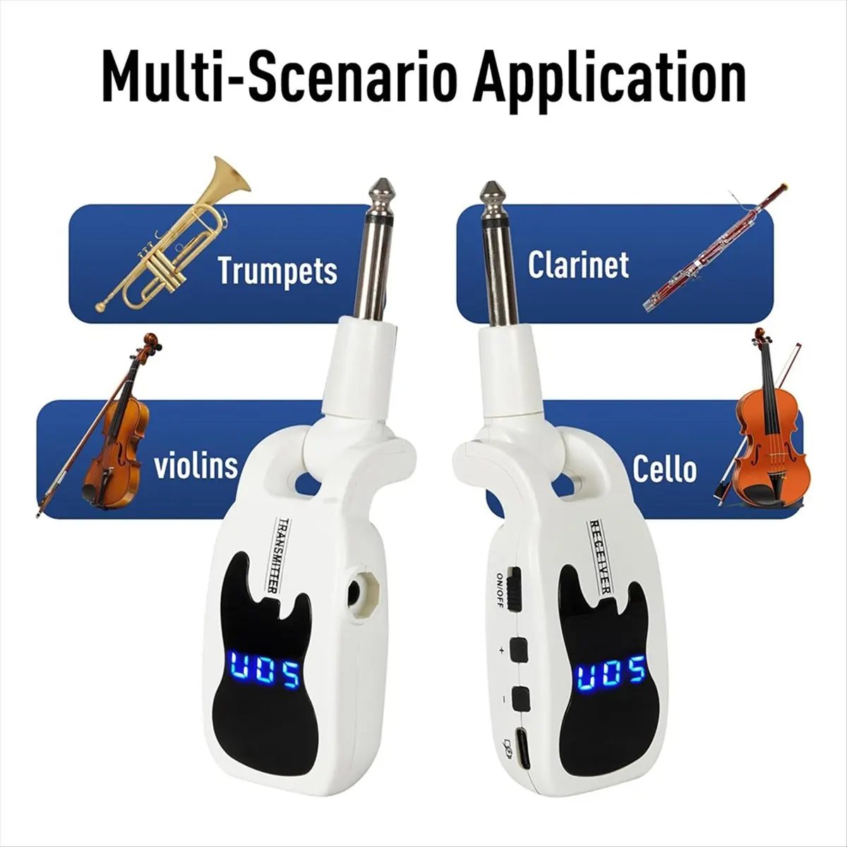 

*X07A Беспроводной микрофон Принадлежности для захвата Микрофон, скрипка, саксофонный микрофон, U-образный беспроводной приемник-передатчик Красный