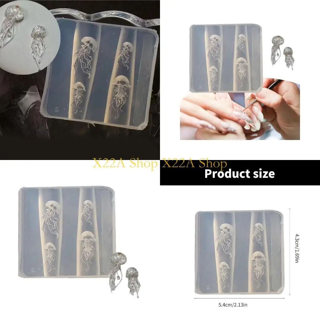 Unique Silicone 3D Embellishment Molds Jellyfish Accessory Crafting Molds