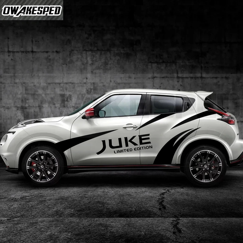 1set Auto Körper Aufkleber Für Nissan Juke Nismo Racing Sport Streifen Auto Tür Seite Dekor Vinyl Aufkleber Außen Tuning Zubehör