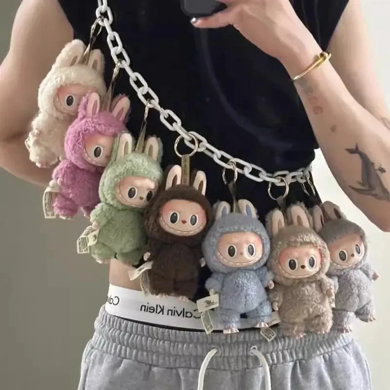 

New In Stock Hot Anime Figure Labubu Have A Seat Series PVC Pendant Doll Model Monster Replica Keychain Kid Toys Birthday Gifts