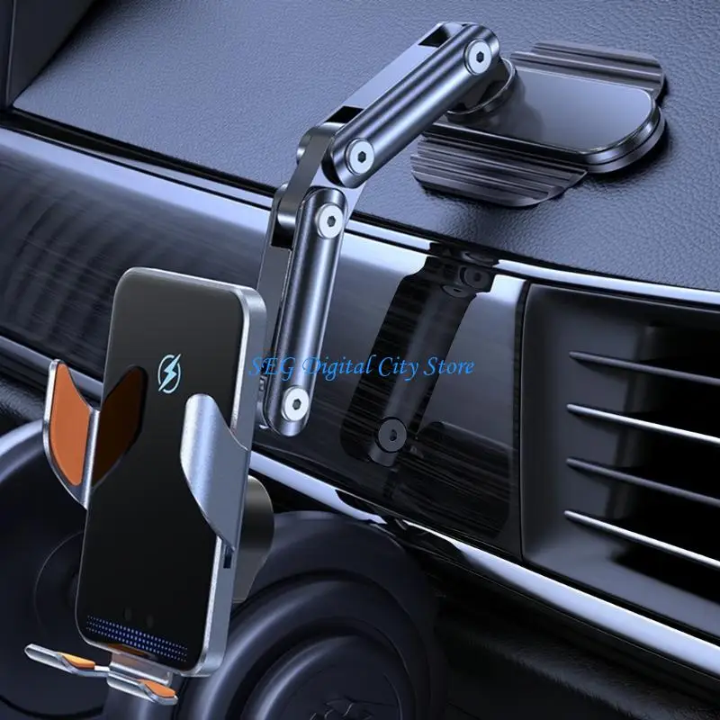 U75B Intelligent 15W Wireless Charging Auto Expanding Car Mount for Smartphones Use