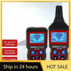 Noyafa-Metro Cable Tester, Anti Interference, Cable Tracker, Alta e Baixa Tensão, Cable Locator, Pipe Detector, NF-826