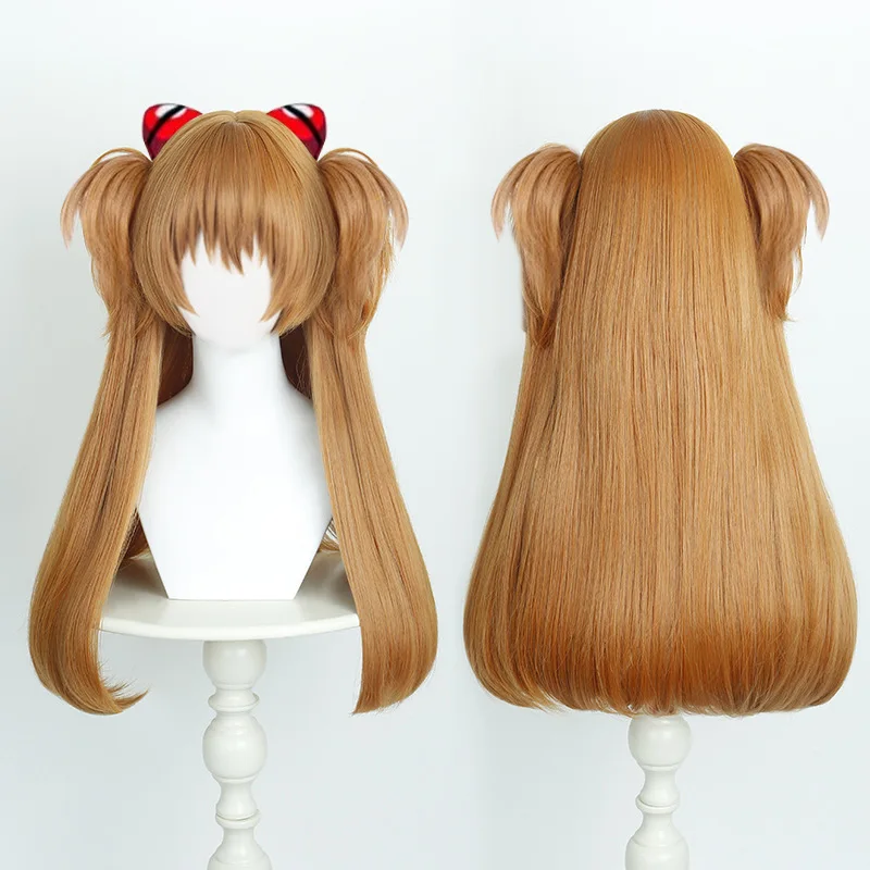 

Синтетический оранжевый парик с двумя хвостиками в стиле аниме, вдохновленный Асука, для косплея, с заколкой, для вечеринок и выступлений