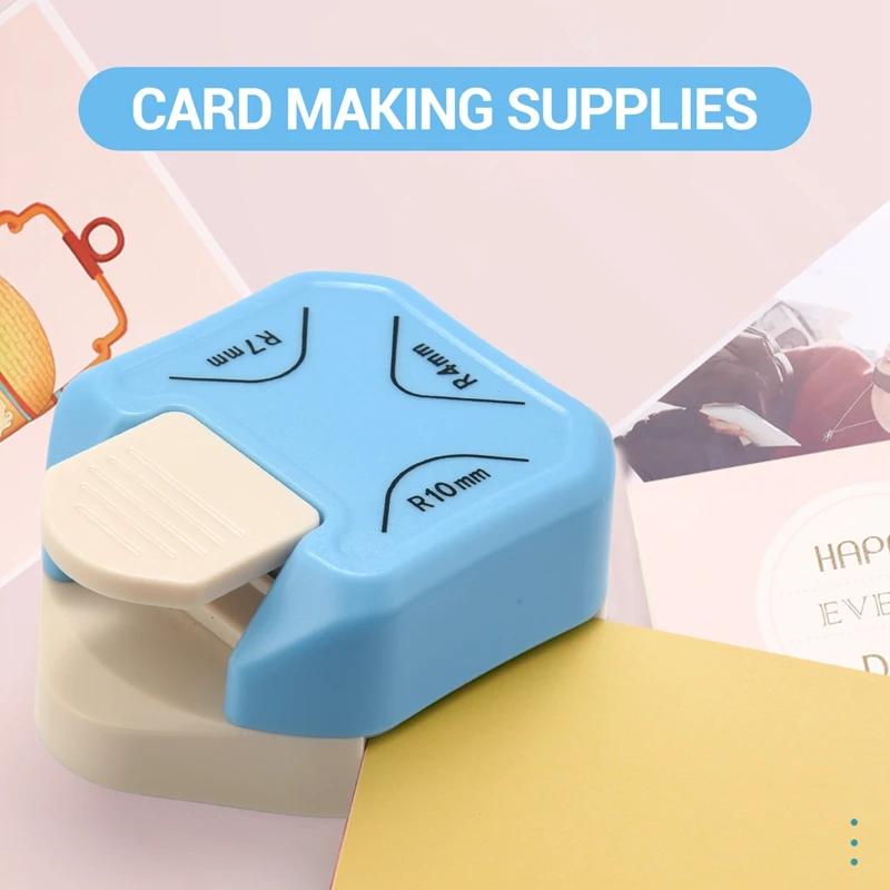 Canto Paper Punch Cutter, Tag Shape Lever Action, Projetos Artesanais DIY, 3 em 1, 2 pcs