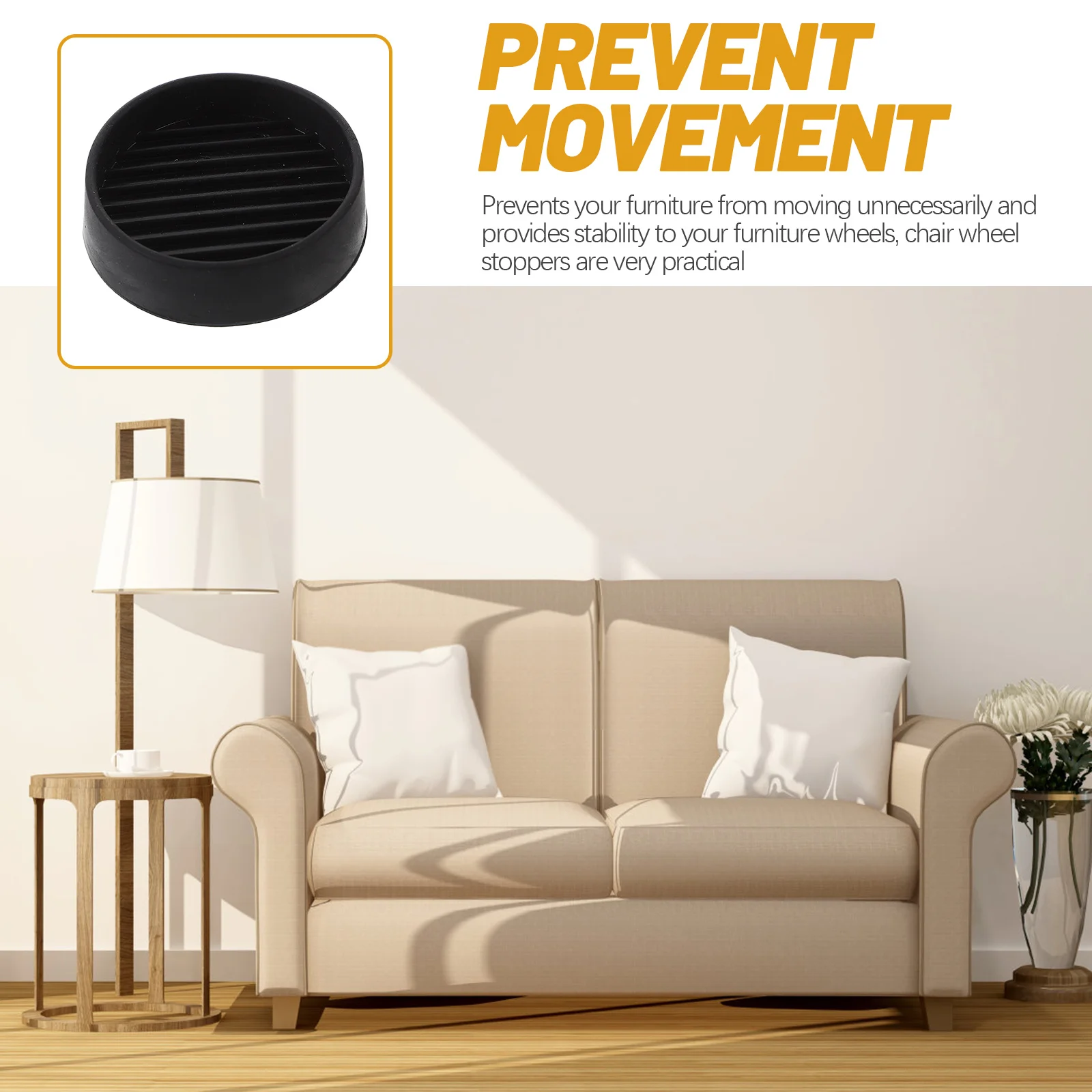 

12Pcs Chair Leg Caster Cups Furniture Wheel Protectors Resistant for Tables Chairs Sofas Office Use