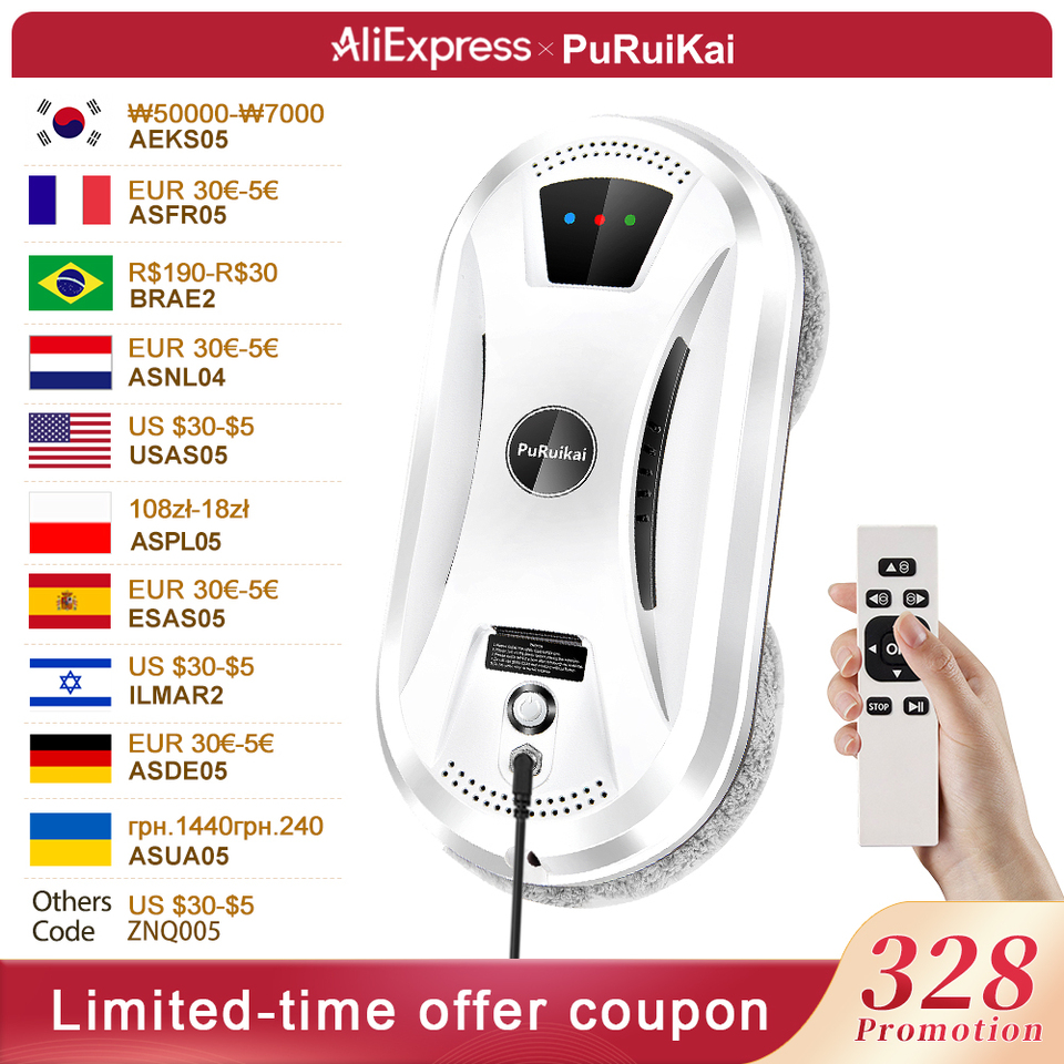  Ultra thin Robot vacuum cleaner window cleaning robot window cleaner electric glass limpiacristales remote control for home 