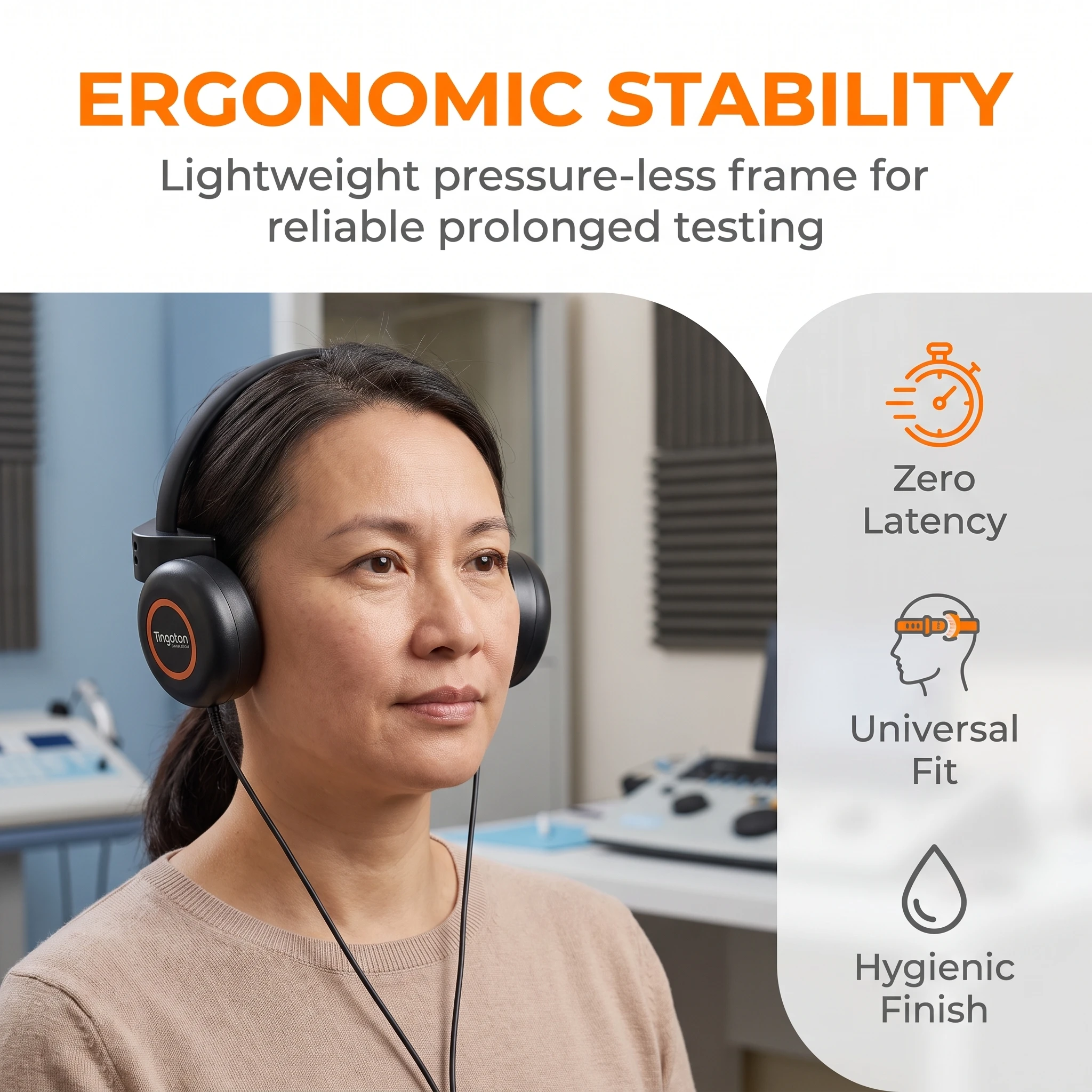 Head Mounted Sound Field Transducer Medical Hearing Test Device For Hospital ENT Clinic Examination Professional Audiology