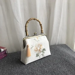 Fringe Shell Lock Bag Bags Tote Women's Handbags Purses Women Shoulder Crossbody Bag Embroidery Rose Flowers Wedding Bag Bags