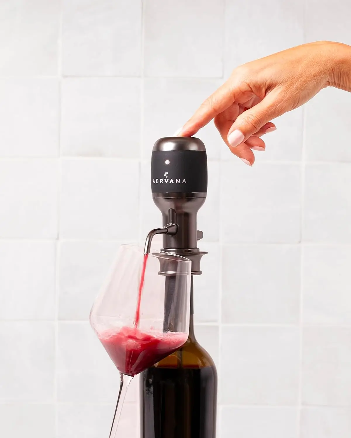 Variable Electric Wine Aerator and Pourer/Dispenser - Air Decanter - Personal Wine Tap for Red and White Wine 75