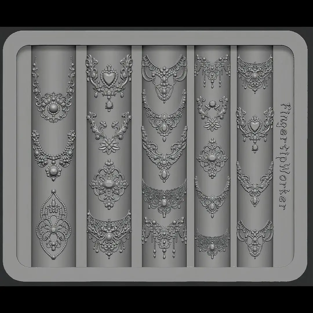 Jewelry French Lace Window Flower Nail Art Mold Manicure Decorations Nail Transparent Silicone Mold for Nail Art—Box packaging
