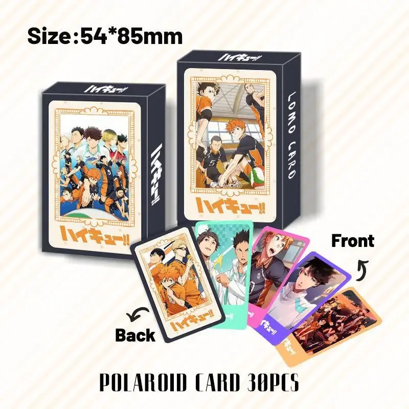 30PCS Hinata Shoyo Tobio Kageyama Daichi Sawamura LOMO Card Adorable Hot Quality Lightweight Stationery Set Limited Edition