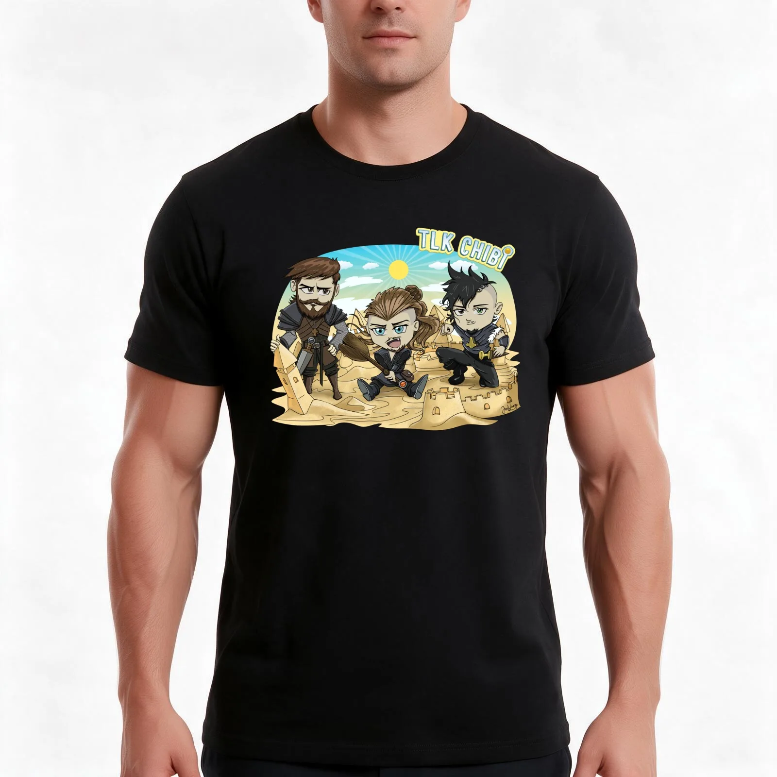 The Last Kingdom Chibi Finan - Uhtred - Sihtric T-Shirt Summer Casual Cotton Tee Oversized Streetwear Tops Unisex Men Women