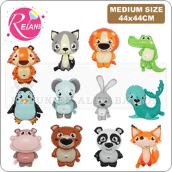 Jungle Cartoon Animal Balloon Rabbit Fox Penguin Hippo Tiger Crocodile Aluminum Foil Balloon Zoo Birthday Party Children's Toy