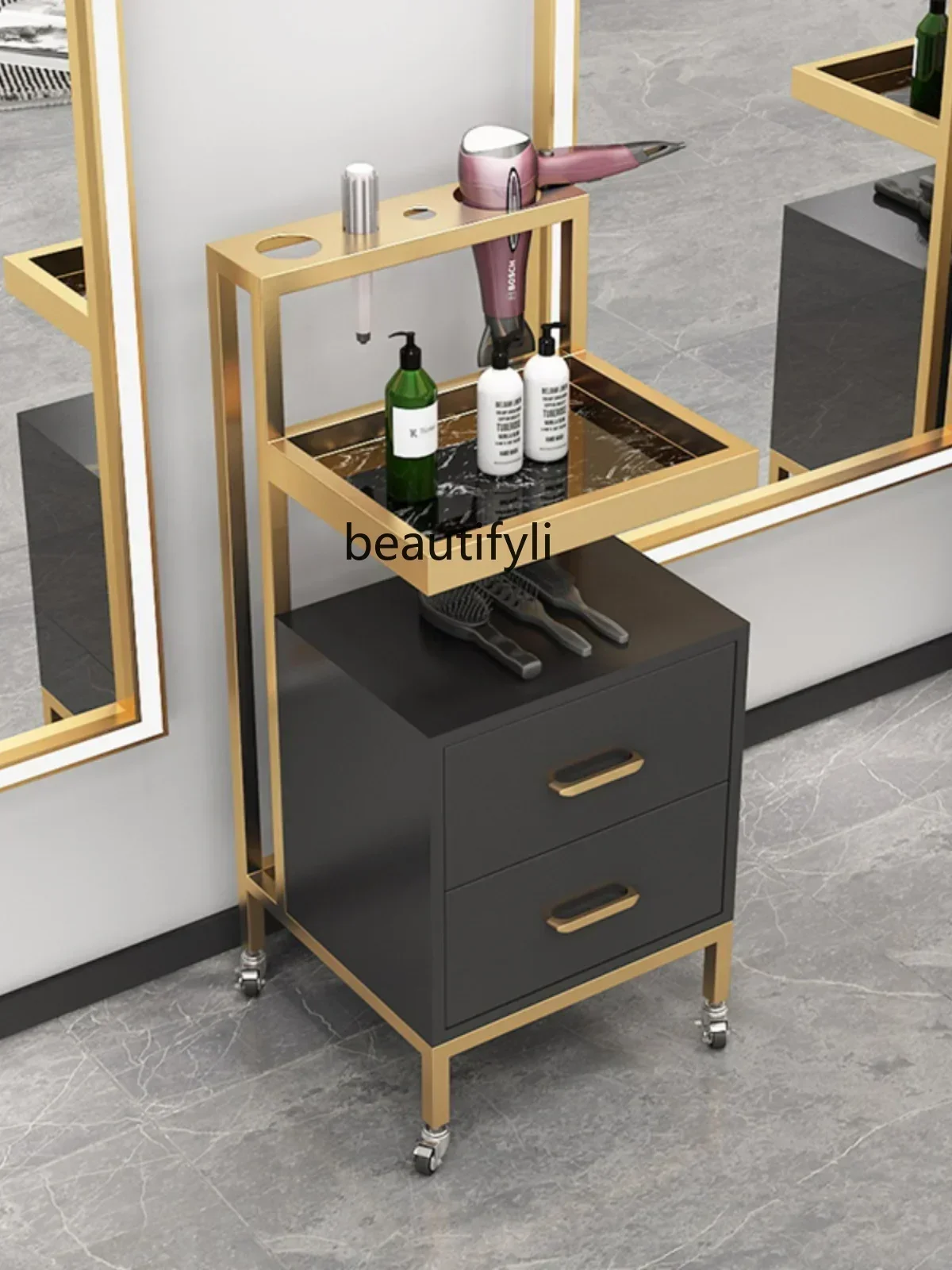 X4 ls 04 Hair Salon Tool Cabinet for Hair Salon Hot Dyeing Cart Tool Car Hair Cutting Cabinet
