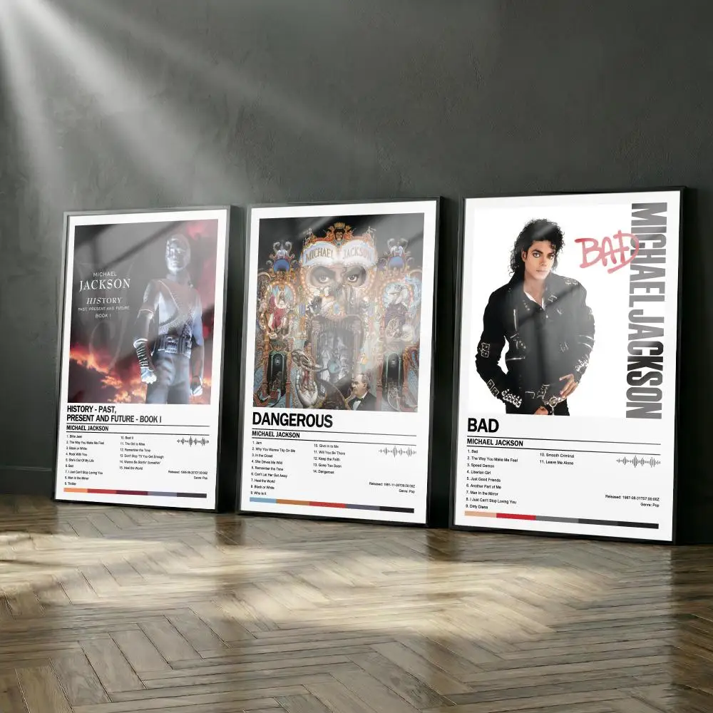 Michael Jackson Poster-Album-Set, modernes Cover-Wandkunst-Set für Zimmer, Leinwandgemälde, Kunstdruck, Heimwanddekoration, Bild, Geschenk