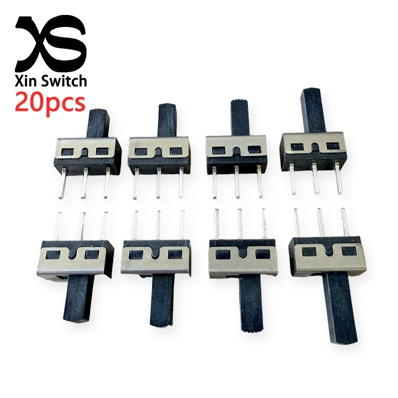 20PCS SS12D10 High Current Toggle Switch (1T2P)Handle Height 8-12mm Vertical Type AC125-250V 1A-10A 3Pin 2Position Slide Switch