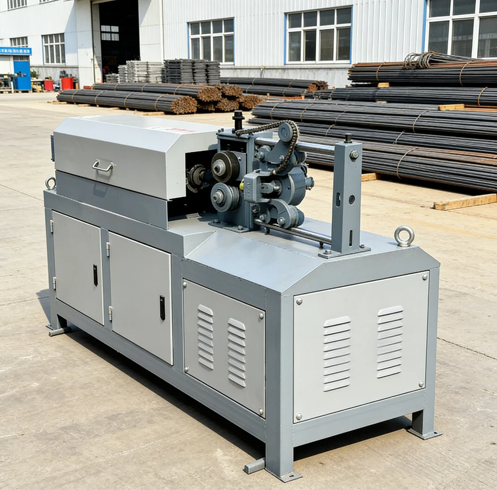 Professional Durable Rebar Processing Machine with Chrome 12 Straightening Wheels and Remote Control Operation up to 30 Meters