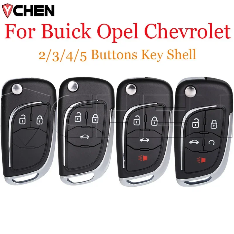 Car Key Case For Buick Opel Chevrolet Cruze Epica Lova Camaro Vauxhall Insignia Astra Mokka Flip Remote Key Shell 2/3/4/5 BTS